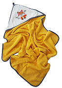 Детское полотенце для купания Uviton Little Fox 90х90 см желтое