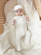 Комплект на выписку НаследникЪ Выжанова для девочки 3 пр. 01001-02001-007 ЧЗ натуральный 56