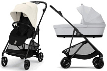 Коляска Cybex Melio Carbon 2 в 1 Canvas White с дождевиком/Fog Grey