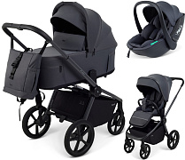 Детская коляска Rant Flex Forma 3 в 1 RA124 с автокреслом Miro Dark Grey Graphite графит