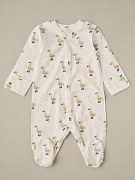 Комбинезон на кнопках Little Star Гуси 30032 (ЧЗ-мз) крем 62