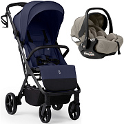 Прогулочная коляска Sweet Baby Aura Plus Basic SBL + автокресло Premier Begie Dark Blue