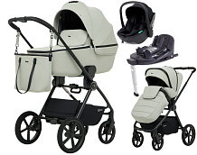 Детская коляска Rant Teo Soft 4 в 1 с автокреслом Miro Black и базой Sage