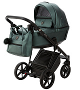 Детская коляска Adamex Belissa Deluxe 3 в 1 B-SM15 (Т.ЗЕЛЕНАЯ ПЕРЛ. КОЖА)