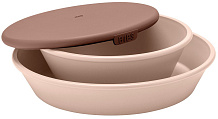Набор тарелок Bibs с крышкой Dinner Set, 2 шт. 4320244 Blush