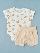 Боди и шортики Little Star 715202 (ЧЗ-мз) круассаны, крем/бежевый 62