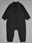 Детский комбинезон Little Star со стойкой на молнии ножки на манжете графит 56