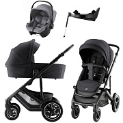 Коляска 4 в 1 Britax Roemer Smile 5Z Style и автокресло Baby-Safe Core Frost Grey + Vario Base 5Z Carbon Black