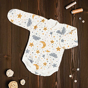 Боди Vikalex Звездное небо футер длинный рукав 56