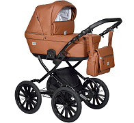 Детская коляска Indigo Broco Eco Plus 14 2 в 1 Be 06 коричневая кожа