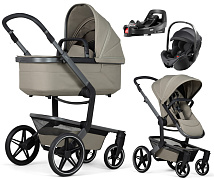 Детская коляска 4 в 1 Joolz Day 5 и автокресло Britax Roemer Baby-Safe Pro Classic Deep Black без адаптеров и база Vario Base 5Z Sage Green