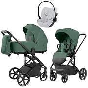 Коляска Carrello Alfa CRL-6522 2025 Cybex Cloud G i-Size Fog Grey 3 в 1 Meadow Green