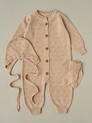 Комбинезон, чепчик, носочки Little Star 80378 (ЧЗ-мз) бежевый 56