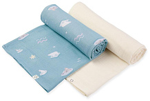 Пелёнки муслиновые Buba Kids, 2 шт, 75х115 см BKMUSSW35 Русская Арктика/ сливочный