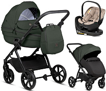 Детская коляска Tutis Uno 6 Plus Essential collection 4 в 1 с автокреслом Beno Beige и базой 1602144 Pistaccio с сумкой