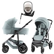 Коляска 3 в 1 Britax Roemer Smile 5Z Style и автокресло Baby-Safe PRO LUX Soft Taupe + Vario Base 5Z Harbor Blue