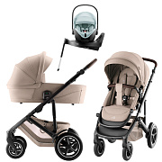 Коляска 3 в 1 Britax Roemer Smile 5Z Style и автокресло Baby-Safe PRO Style Harbor Blue + Vario Base 5Z Teak
