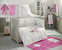 Комплект в кроватку Kidboo Cute Bear 6 предметов pink
