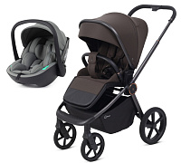 Детская прогулочная коляска Rant Flex Color с автокреслом Miro Olive Shine Brown