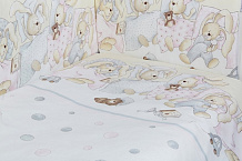 Бортик в кроватку Lappetti Сони 120х60 розовый