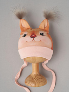 Шапочка-котелок Little Star Белочка 69461 (ЧЗ-мз) персик 38