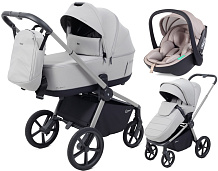 Детская коляска Rant Flex Therm Soft 3 в 1 с автокреслом Miro Beige Stone Grey