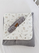 Детский плед Lappett Африка велюровый с пояском 2035 2035/5 серый