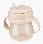 Поильник Happy Baby с трубочкой и ручками 250 мл 14012 milky
