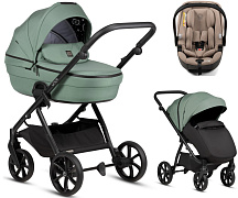 Детская коляска Tutis Uno 6 Plus Essential collection 3 в 1 с автокреслом Beno Beige 1602130 Dark Ivy