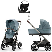 Коляска Cybex Talos S Lux TPE complete Cloud T Jeremy Scott Wings Base T 4 в 1 Stormy Blue с дождевиками