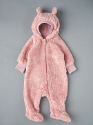 Комбинезон с капюшоном Little Star Мишка велсофт 30323 пудра 62
