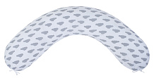 Подушка для беременных AmaroBaby 170x25 см облака/серый