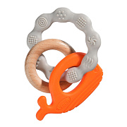 Игрушка-прорезыватель Uviton SEA силиконовый с буком orange