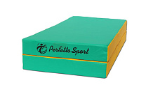 Детский мат Perfetto Sport № 3 (100х100х10 см) складной зелёно/жёлтый