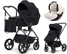 Детская коляска Rant Teo Soft 3 в 1 с автокреслом Cruise Beige Black