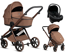 Детская коляска Tutis Mio 3 Plus Limited New 3 в 1 с автокреслом Elo Lux EduSky Black 1622016 Hoopoe Brown