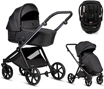 Детская коляска Tutis Mio 3 Plus Black Edition New 3 в 1 с автокреслом Beno Black 1622060 Obsidian