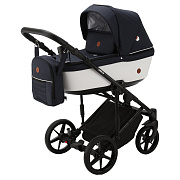 Детская коляска Adamex Amelia 3 в 1 AM240-TIP (СИН+БЕЛ.КОЖА)