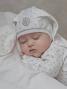 Чепчик с кантом НаследникЪ Выжанова Зайка серый 09013-02005 ЧЗ