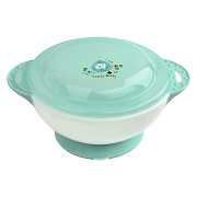 Тарелка детская Pituso на присоске с крышкой 400 мл Mint (Мятный)