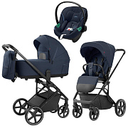 Коляска Carrello Alfa CRL-6522 2025 Cybex Aton S2 i-Size Ocean Blue 3 в 1 Denim Blue