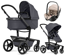 Детская коляска 3 в 1 Joolz Day 5 и автокресло Britax Roemer Baby-Safe Pro Style Teak Stone Grey