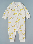 Комбинезон растущий на молнии Little Star интерлок 13016 (мз) бананы, крем 68