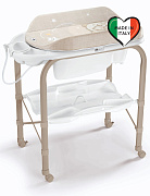 Пеленальный стол с ванночкой CAM Cambio 260B бежевый с мишкой и луной (ванночка белая)