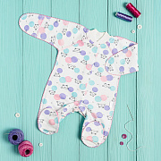 Комбинезон Vikalex Шарики розовые футер 50