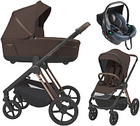 Детская коляска 3 в 1 Espiro Miloo 2.0 и автокресло Pi Gray blue 308 exellent chocolate