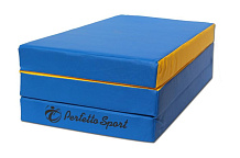 Детский мат Perfetto Sport № 4 (100х150х10 см) складной сине/жёлтый