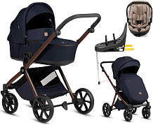 Детская коляска Tutis Mio 3 Plus Limited New 4 в 1 с автокреслом Beno Beige и базой 1622015 Midnight Swallow