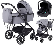 Детская коляска Rant Moss 3 в 1 с автокреслом Miro Black Classic Grey