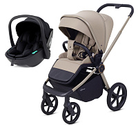 Детская прогулочная коляска Rant Flex Color с автокреслом Miro Black Sandy Beige